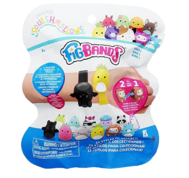 Squishmallows Series 1 2 Packs 2in1 Mystery Fig Bands