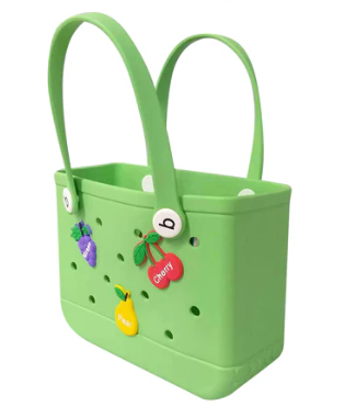 Green Big Water Proof Silicon Tote Bag
